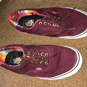 Men’s Vans maroon and white